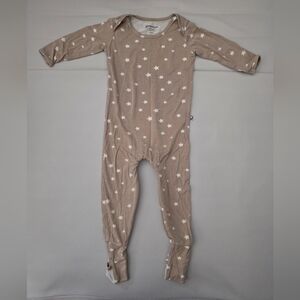 (Like New) Gunamuna Romper/Footie Convertible Pajama in Twinkle (Brown) 18-24M